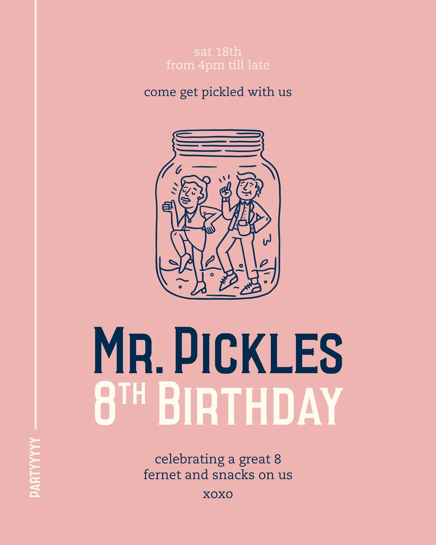 8 whole years. 
join us in the laneway
for snacks and shots. 
xoxo