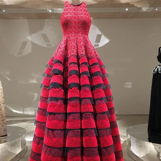 Azzedine Ala&iuml;a What an exquisite dress! He was an extraordinary couturier. #exhibition #Design museum #London #couture #lovingit