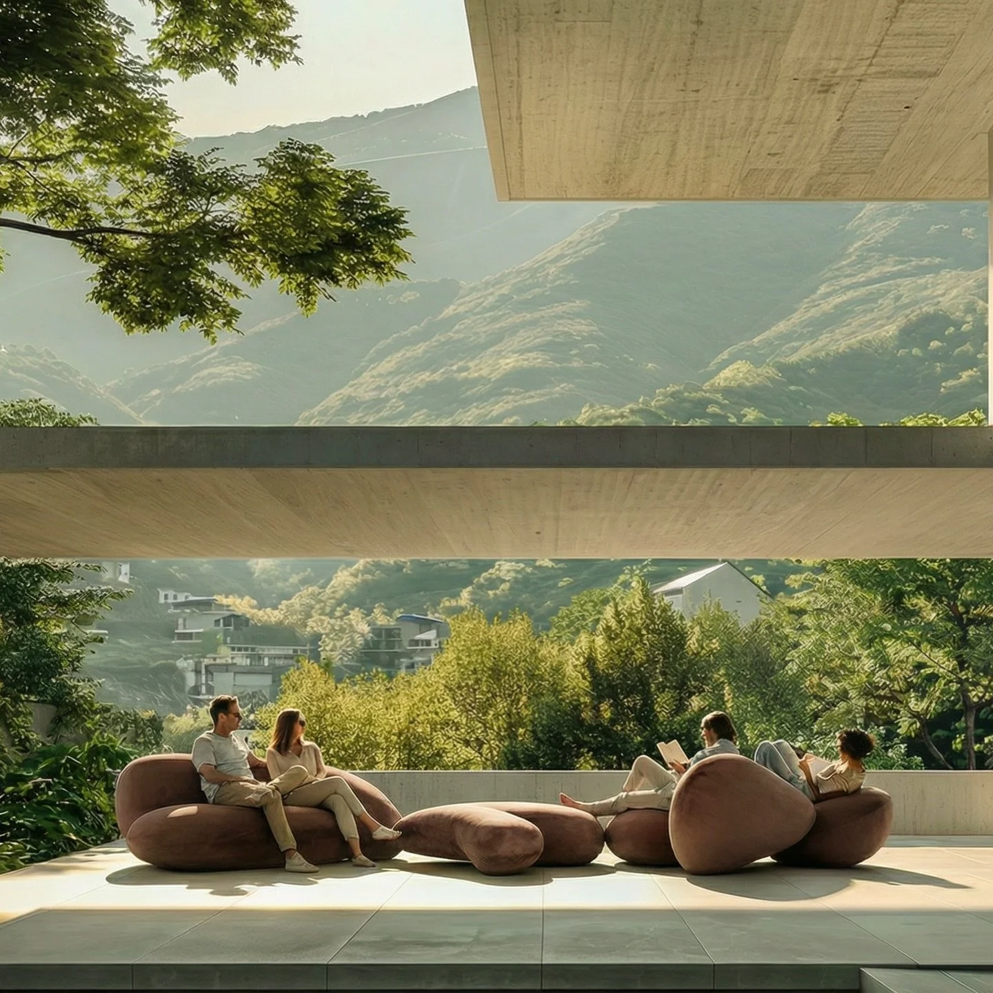 Nestled within a beautifully curated project, Ginger is where sculpture meets comfort. 

Designed to be experienced vis-&agrave;-vis or seamlessly connected to form an elongated island, it naturally draws people into conversation, creating intimate s