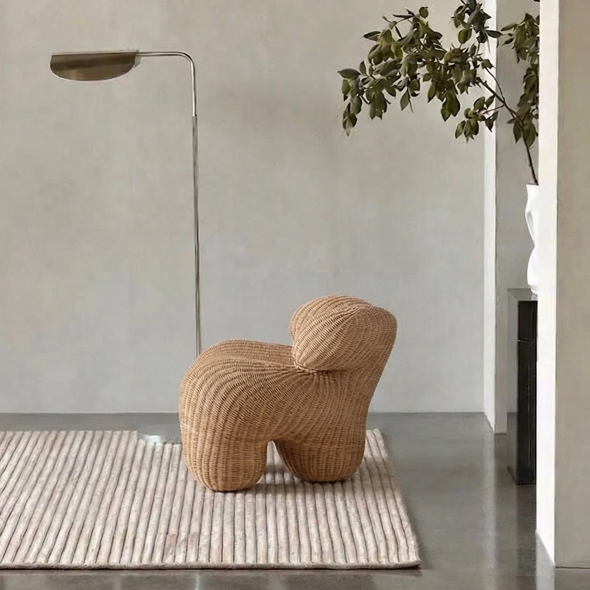 Born in Beirut and revealed in Milan Design Week @rossana_orlandi the stool distills the collection into a more intimate presence.

Smaller in scale yet grounded in form, it carries the same sensual language in a quieter, more restrained expression-s