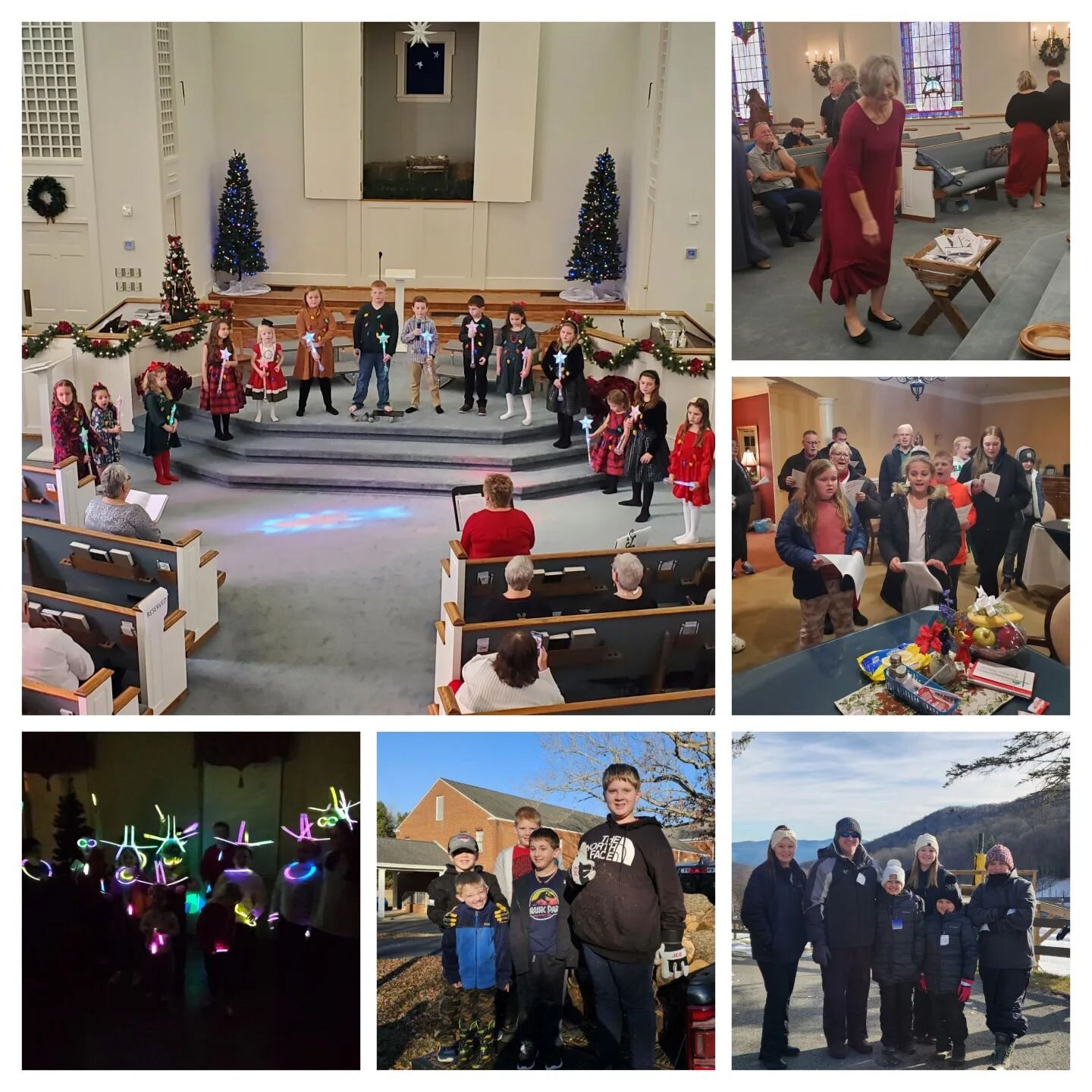 We had a blessed end of 2023 and look forward to blessings in 2024! ✝️ 
Children's Christmas Program 
March to the Manger for Missions for Lottie Moon Christmas Offering 
Family Game Night for NYE
RA's wood delivery to Cameron Boys' Home
Youth Ski Tr