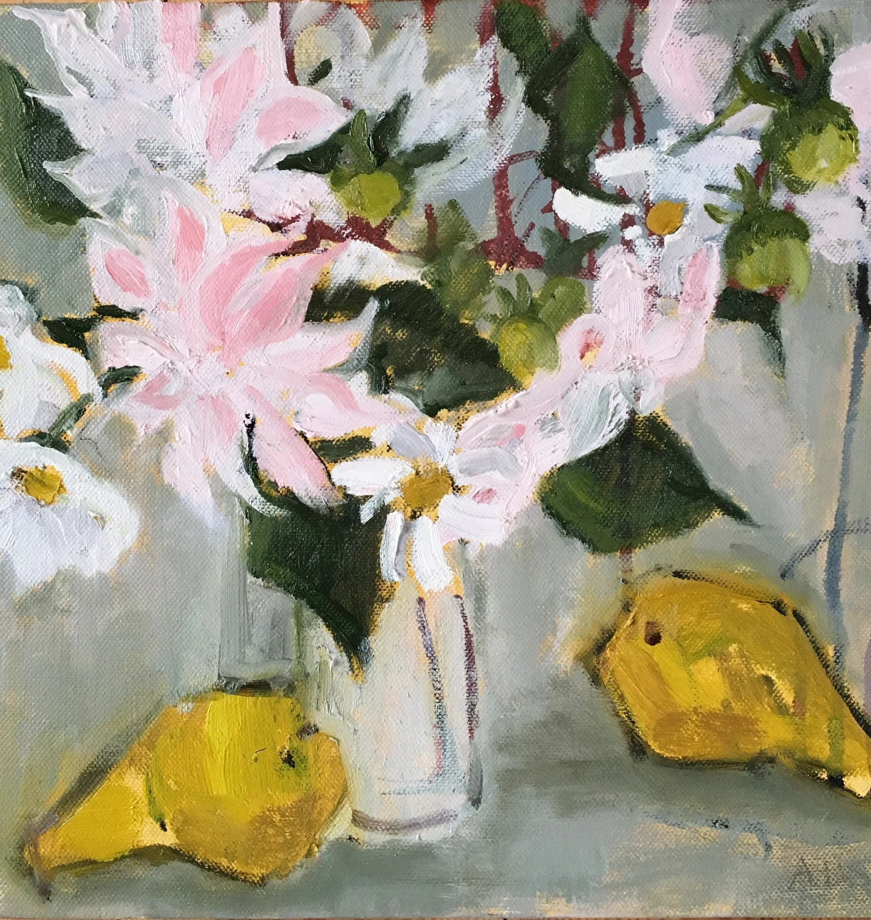 Dahlias and Quince