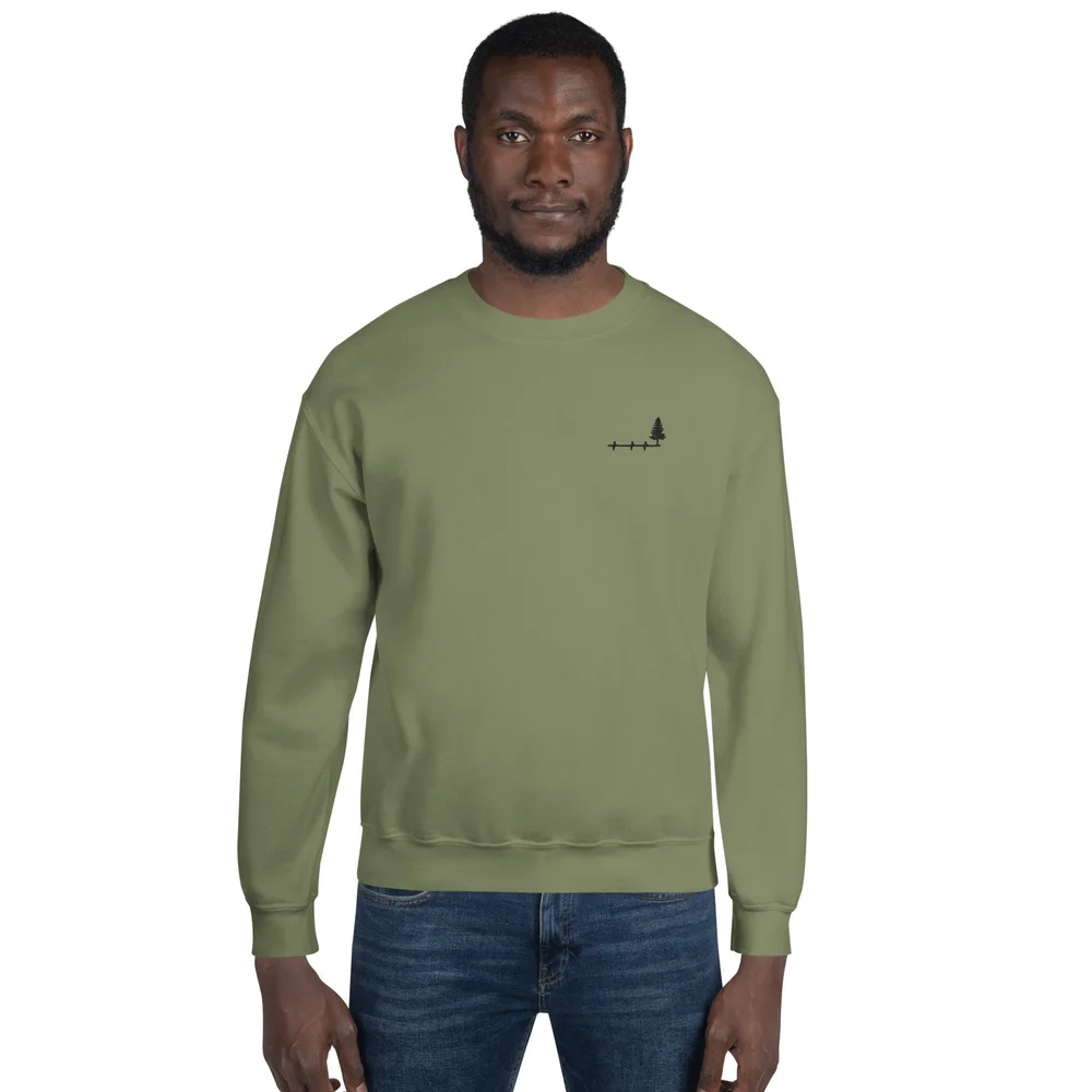 hoodless sweatshirt with front pocket
