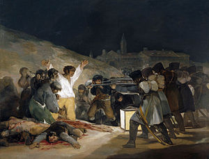 El Tres de Mayo Artiste: Francisco de Goya (1746-1828) L’insurrection contre les Français et l’exécution de patriotes espagnols le 3 mai 1808.
