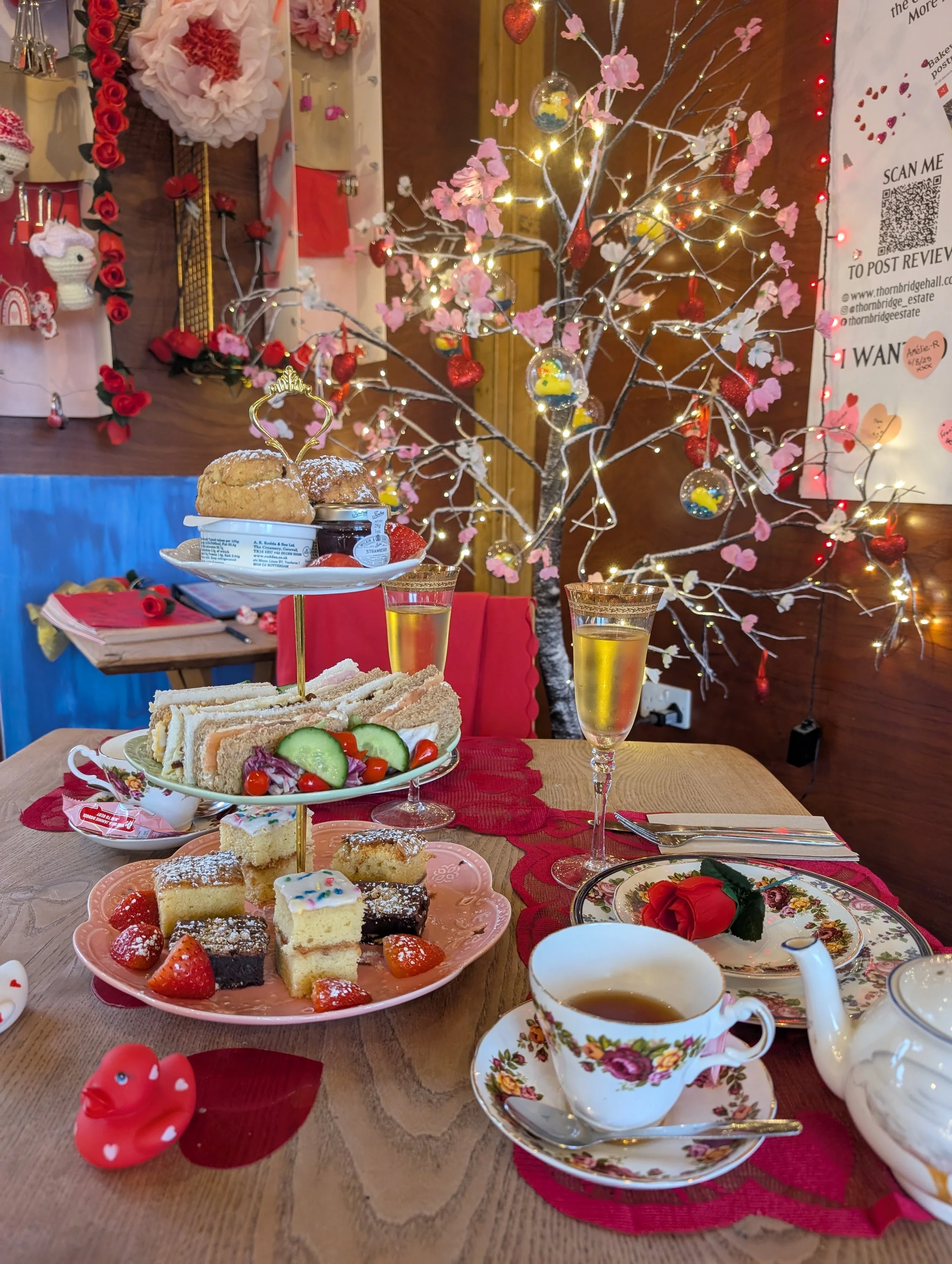 Valentines Themed Afternoon Tea at Quackers Café