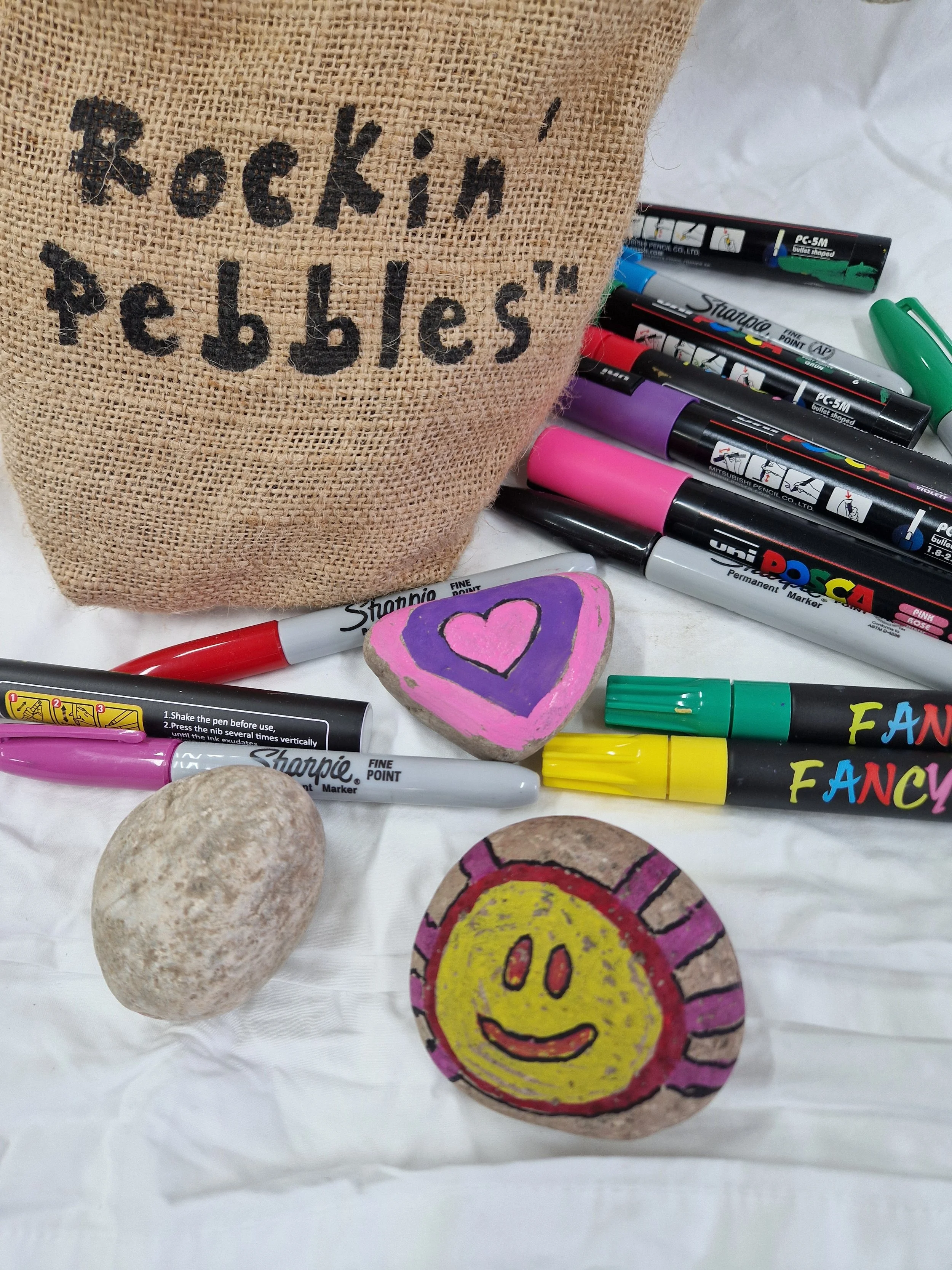 Stone Painting Workshop for Kids with Sombrero printmaking