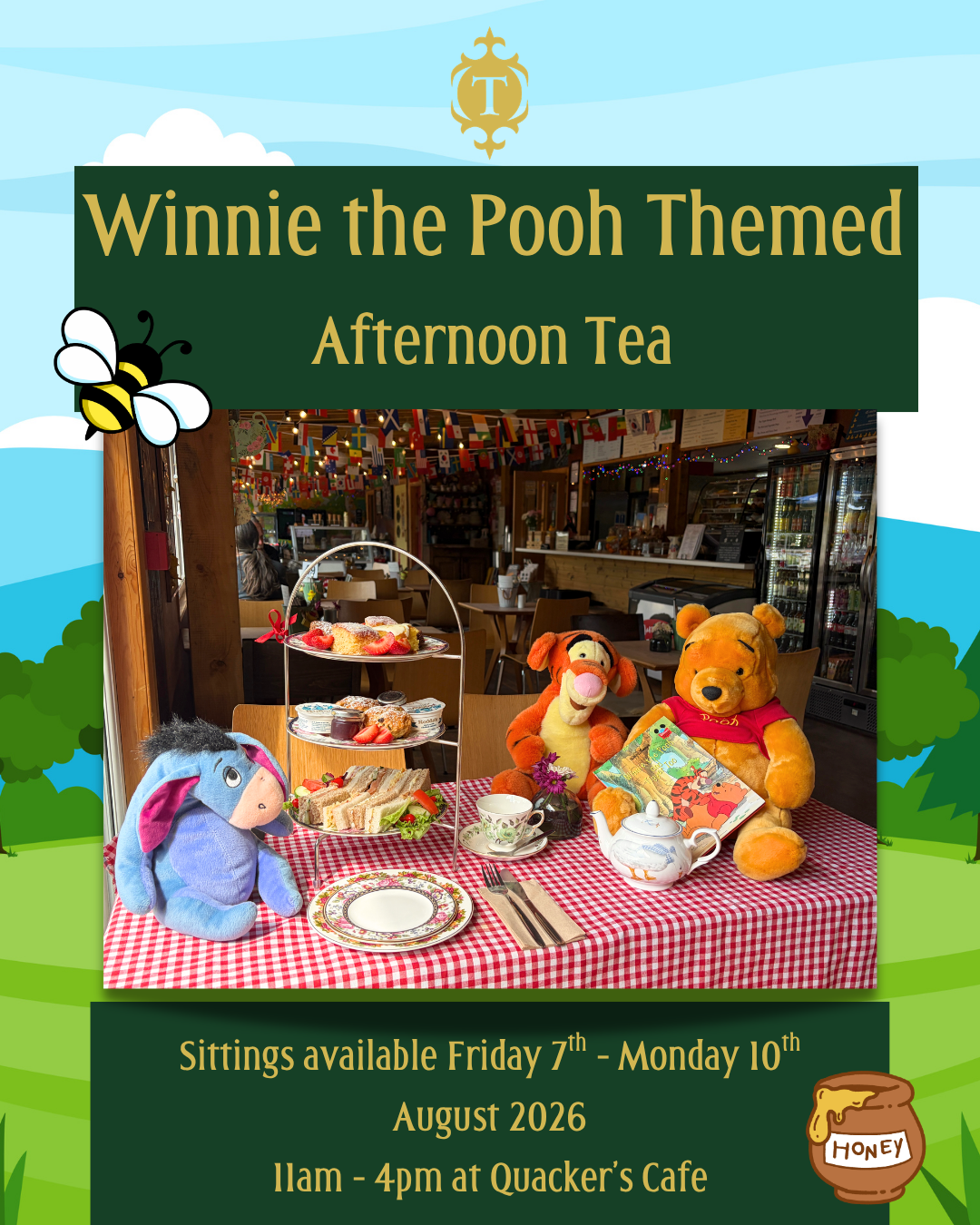 Winnie the Pooh Themed Afternoon Tea at Quackers Cafe