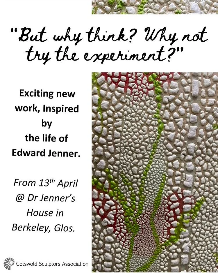 I&rsquo;ve some work in a great exhibition open now at @drjennershouse in Berkeley. &ldquo;But Why Think? Why Not Try The Experiment?&rdquo; Showing work by @cotswold_sculptors_association in response to Dr Edward Jenner, physician and scientist who 