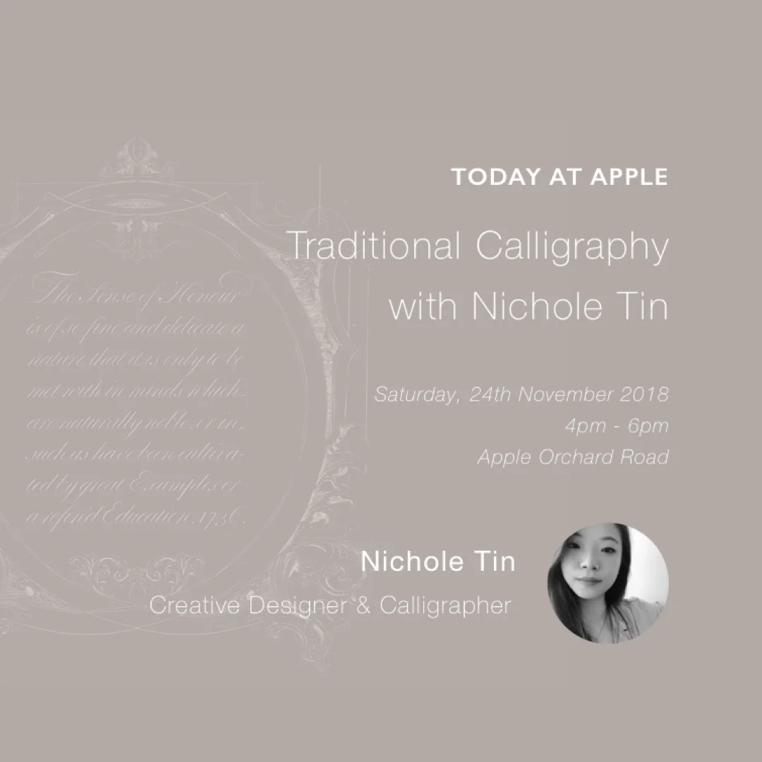 Today at Apple: Traditional Calligraphy with Nichole Tin