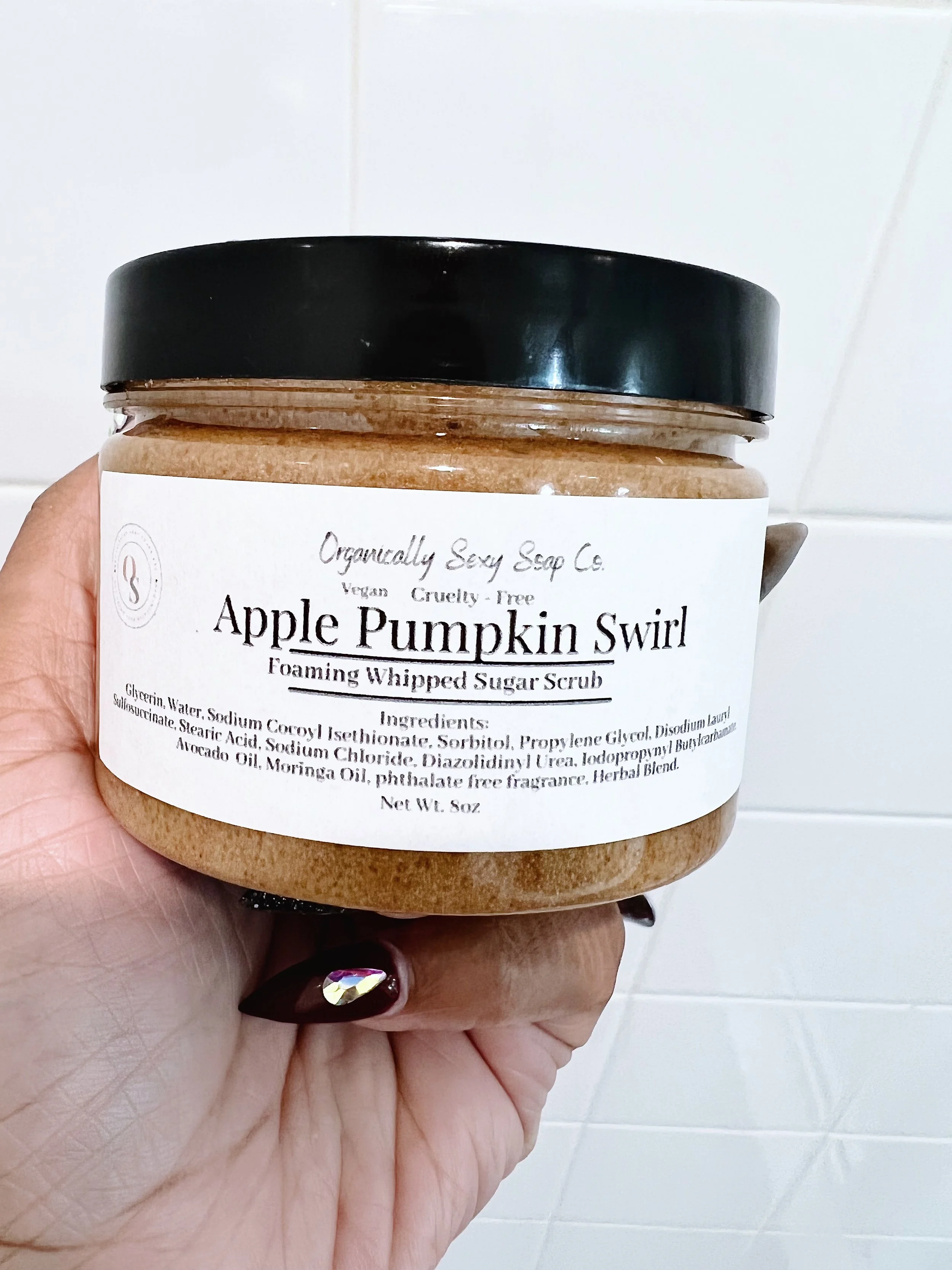 Holding Pumpkin Apple Scrub.JPG