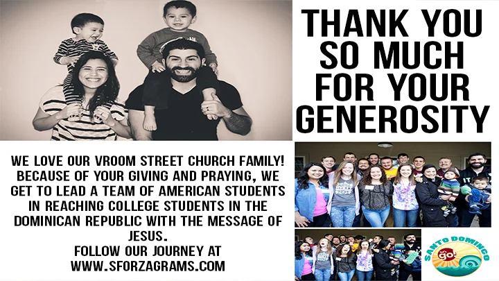 Thank You From the Sforzas