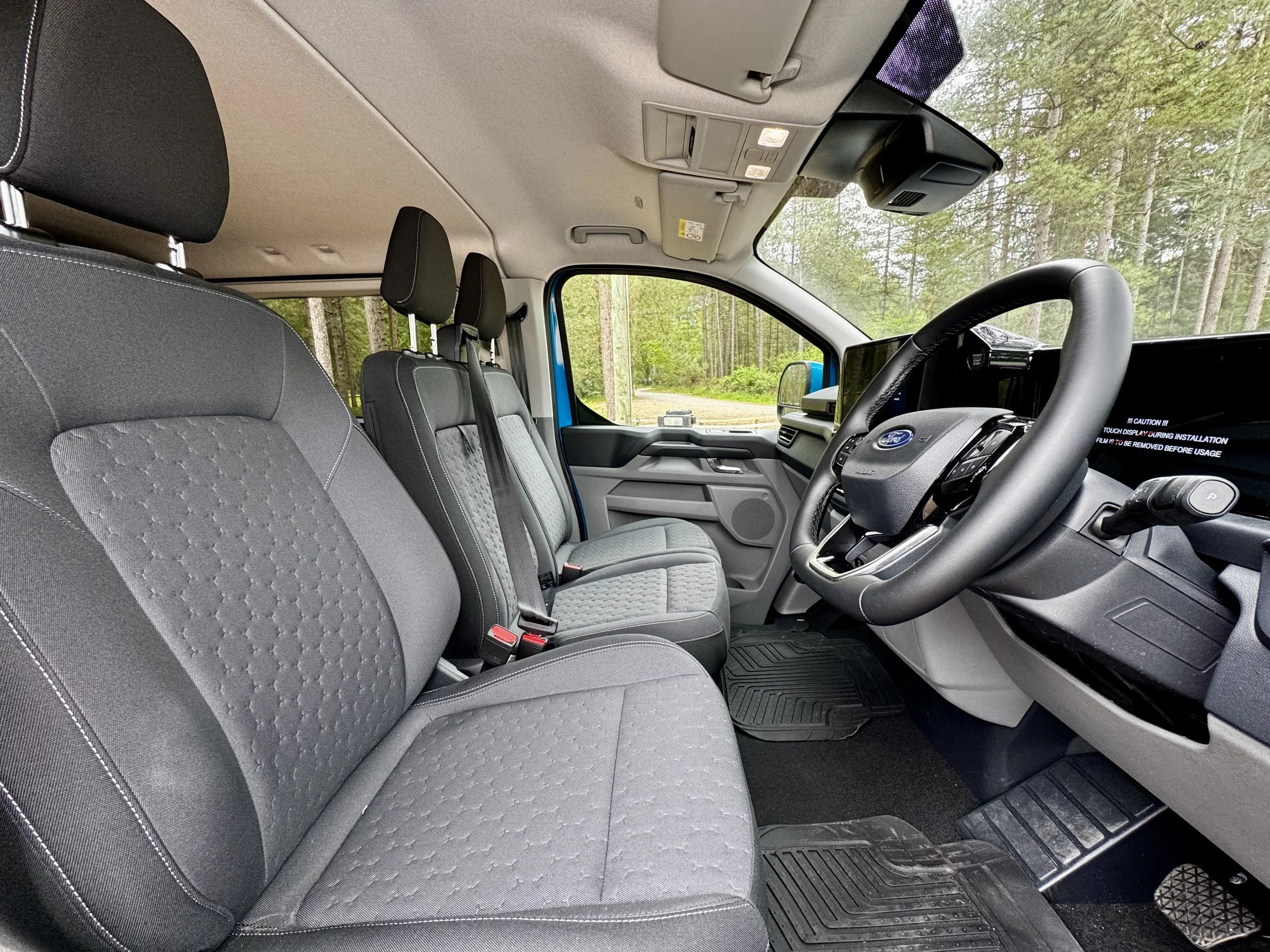 image of cloth seats installed in a ford Transit Custom 2026 - Grey material