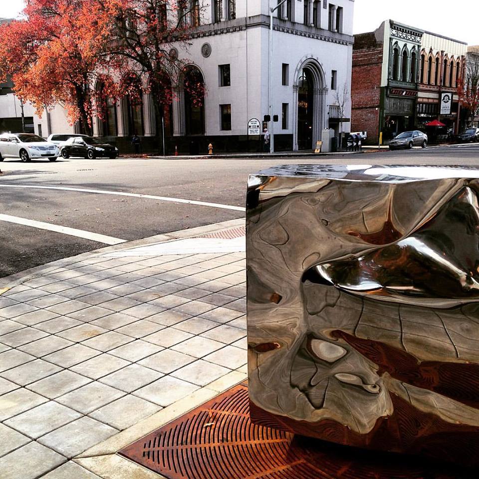 Bruce West Cube installed on Liberty State Sts Photo DArcy.jpg