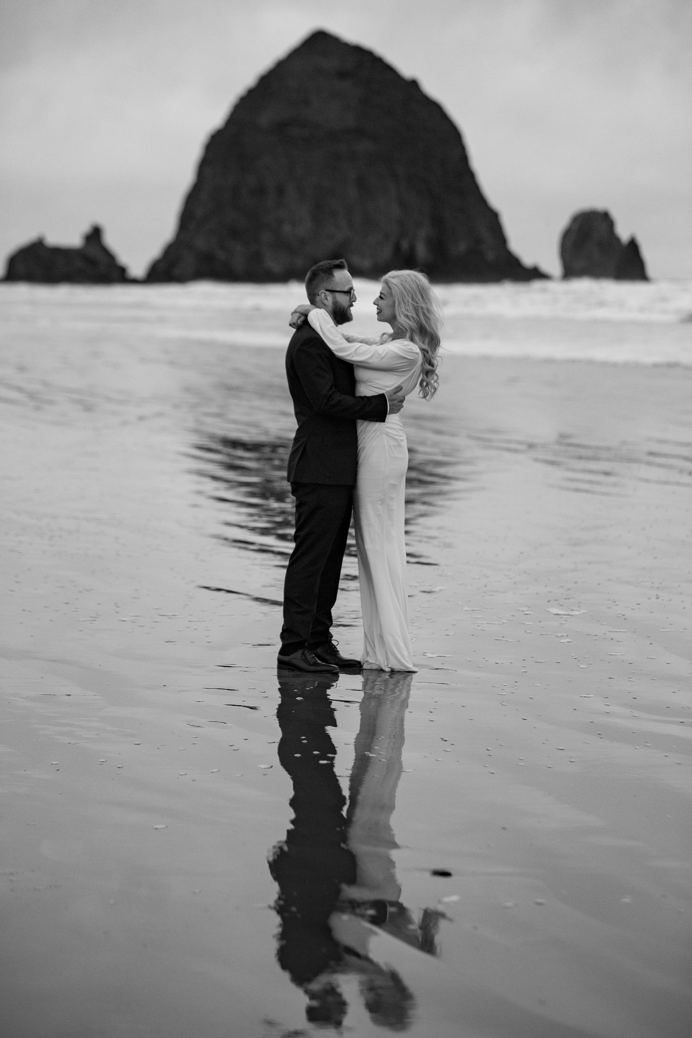 Haystack Rock Wedding Photos