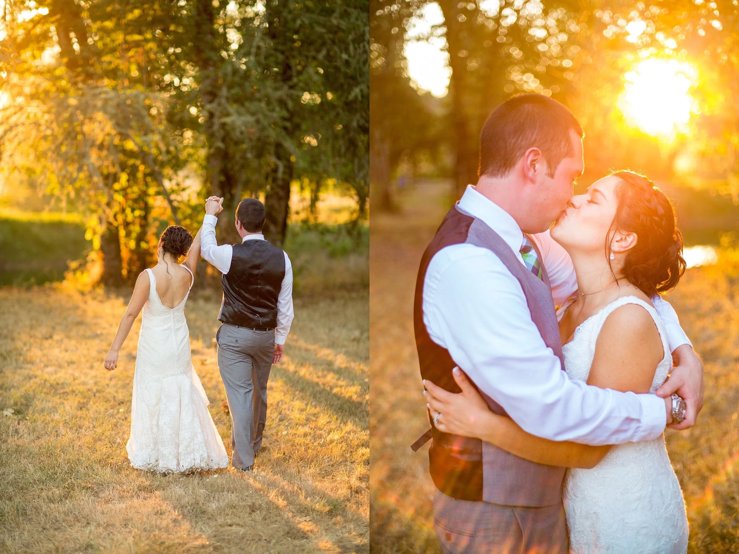 Golden Hour Wedding Photos Oregon