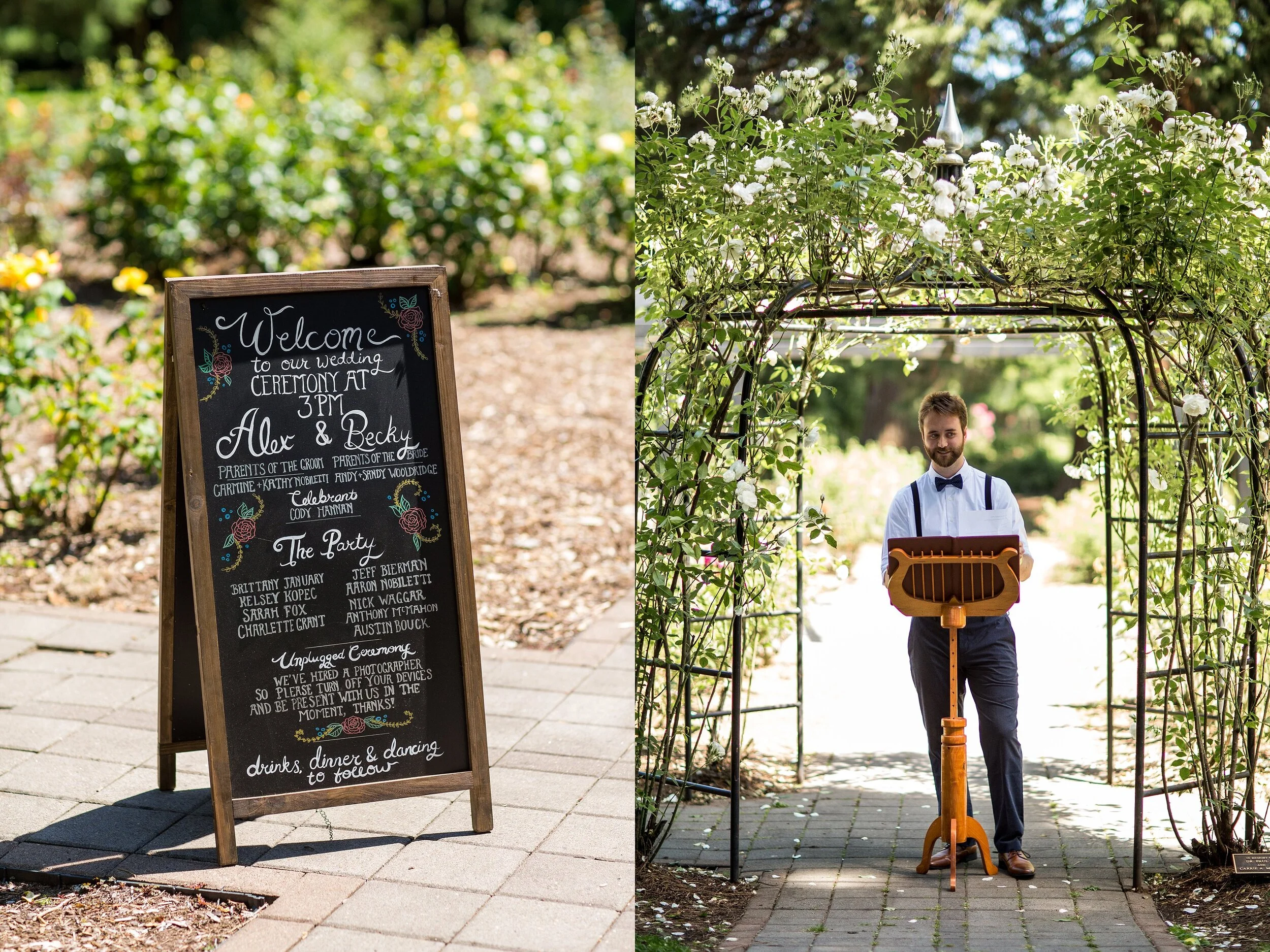Avery Park Rose Garden Wedding Ceremony
