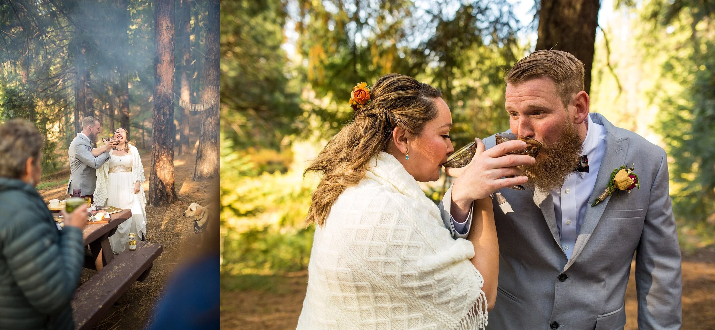 Kelly and Chad's Metolius River Elopement | Sisters, Oregon Wedding  Photographer - Salem Oregon Wedding Photographer, image size:2500x1154