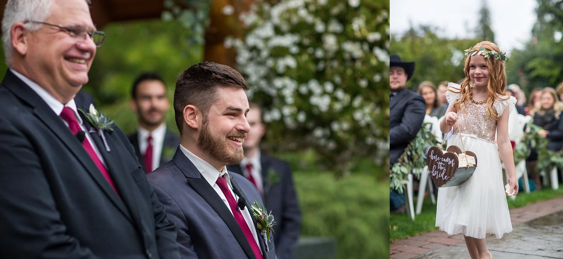 Rainy Wedding Ceremony Salem Oregon