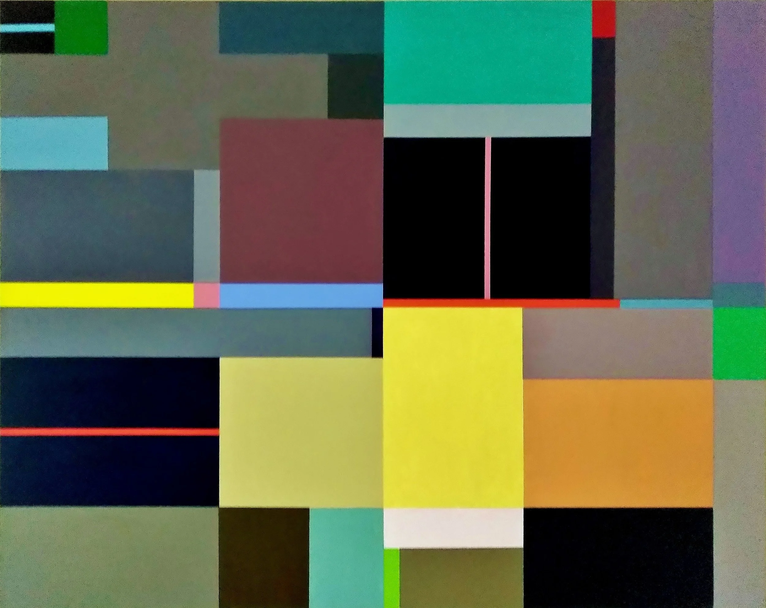 Concrete Composition 2, 2017, 24 x 30 x 1.5 inches, Acrylic on Canvas , $900