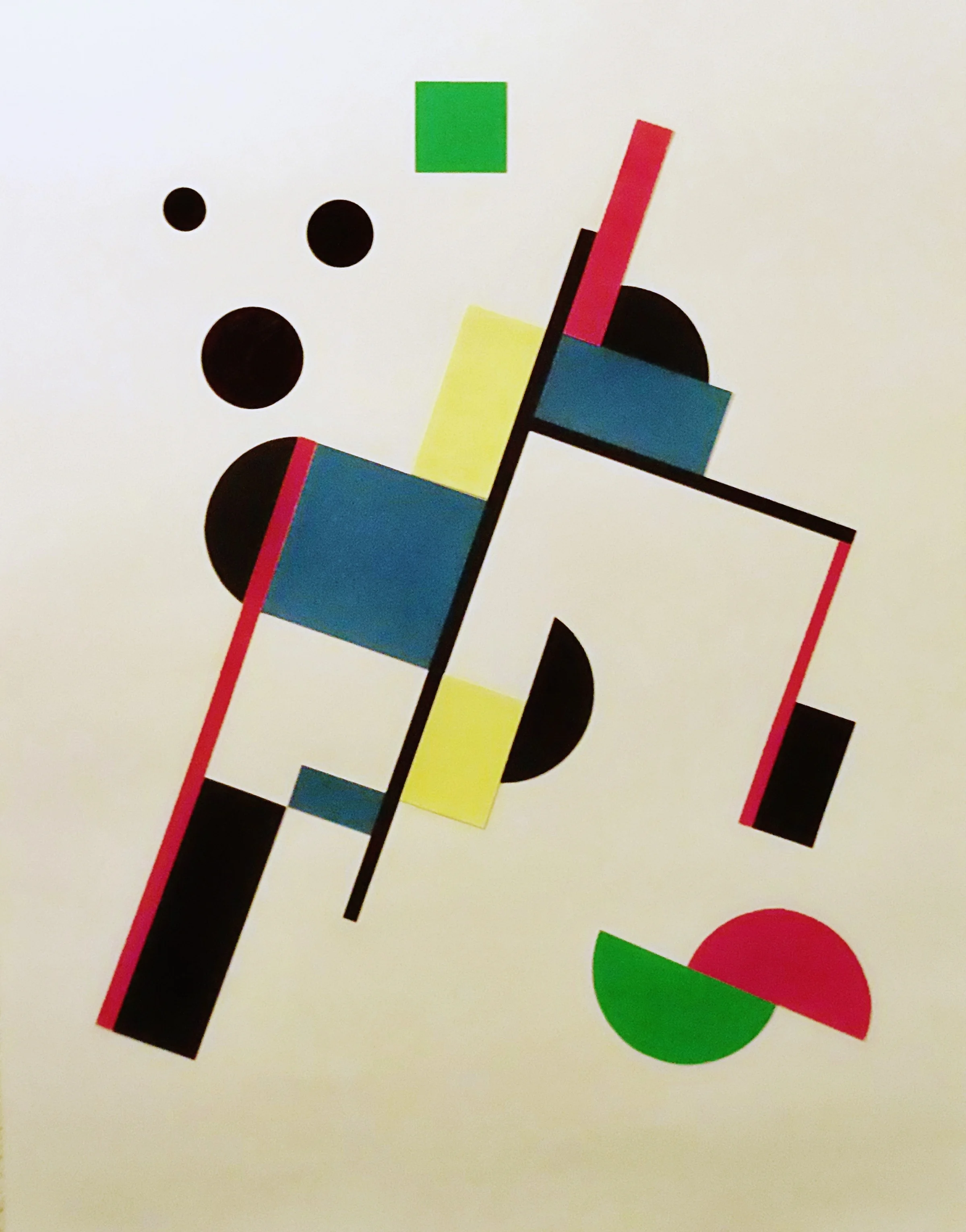 SUPREMEMATIST COMPOSITION (HOMAGE TO MALEVICH), 2016, 28 X 22 X 0.4 INCHES, COLLAGE ON PAPER, IN THE COLLECTION OF LISA ROSE, BERKELEY, CA