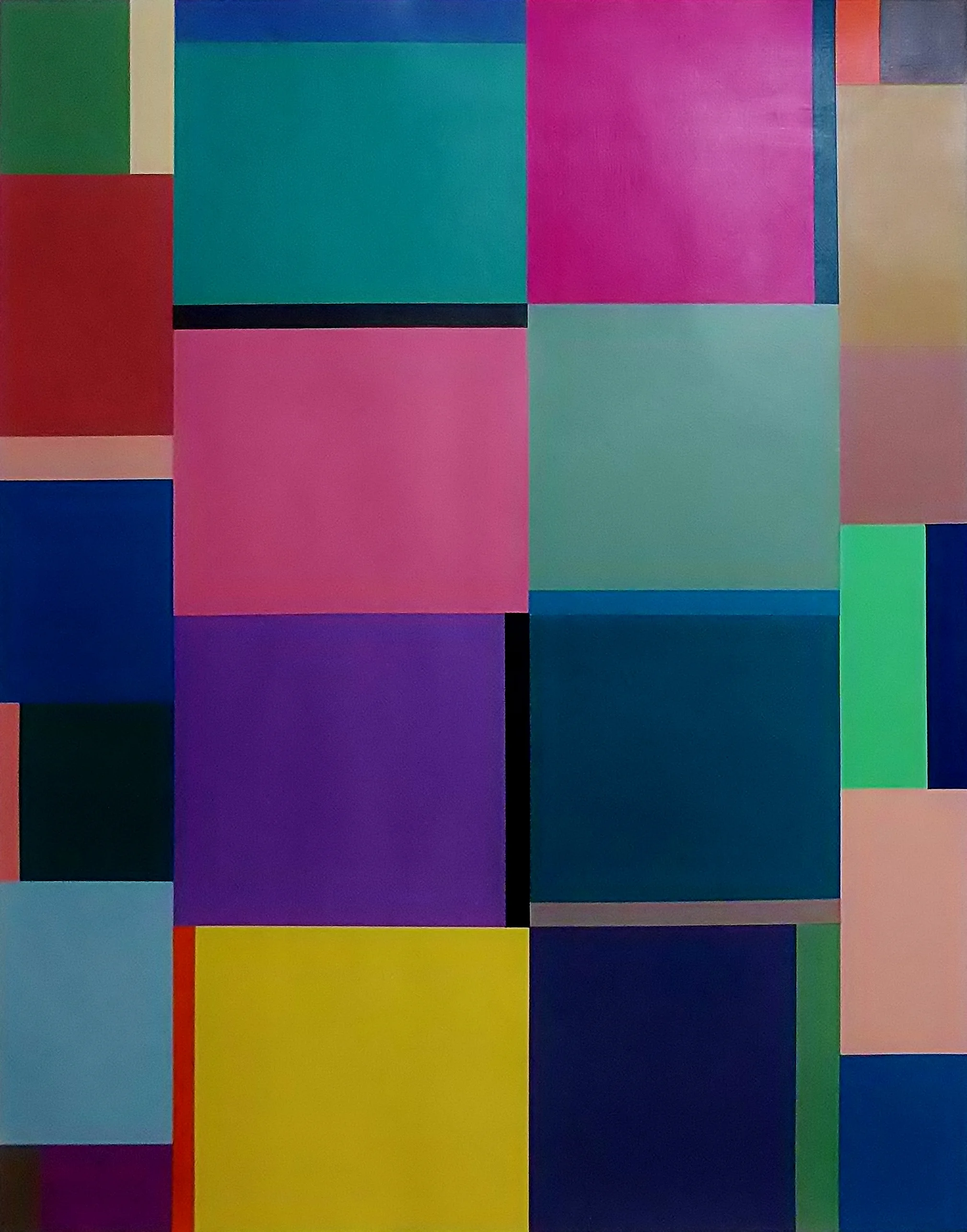 Concrete Composition 12, 2019, 28" H x 22"W, Acrylic paint on primed paper, $500
