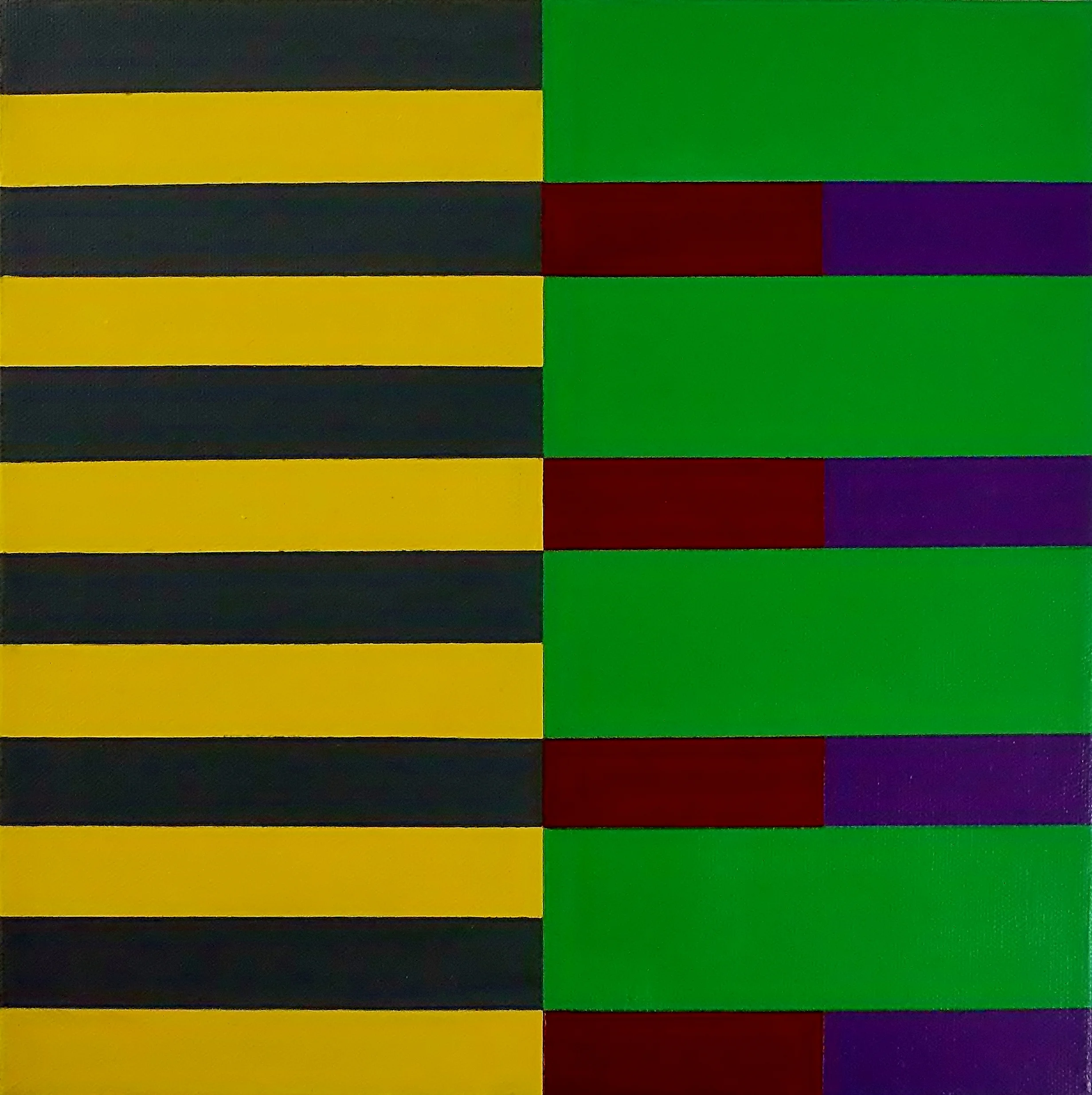 Mambo Maueuvers, 2019, 12 x 12 x 1.5 inches, Acrylic on Canvas, $500