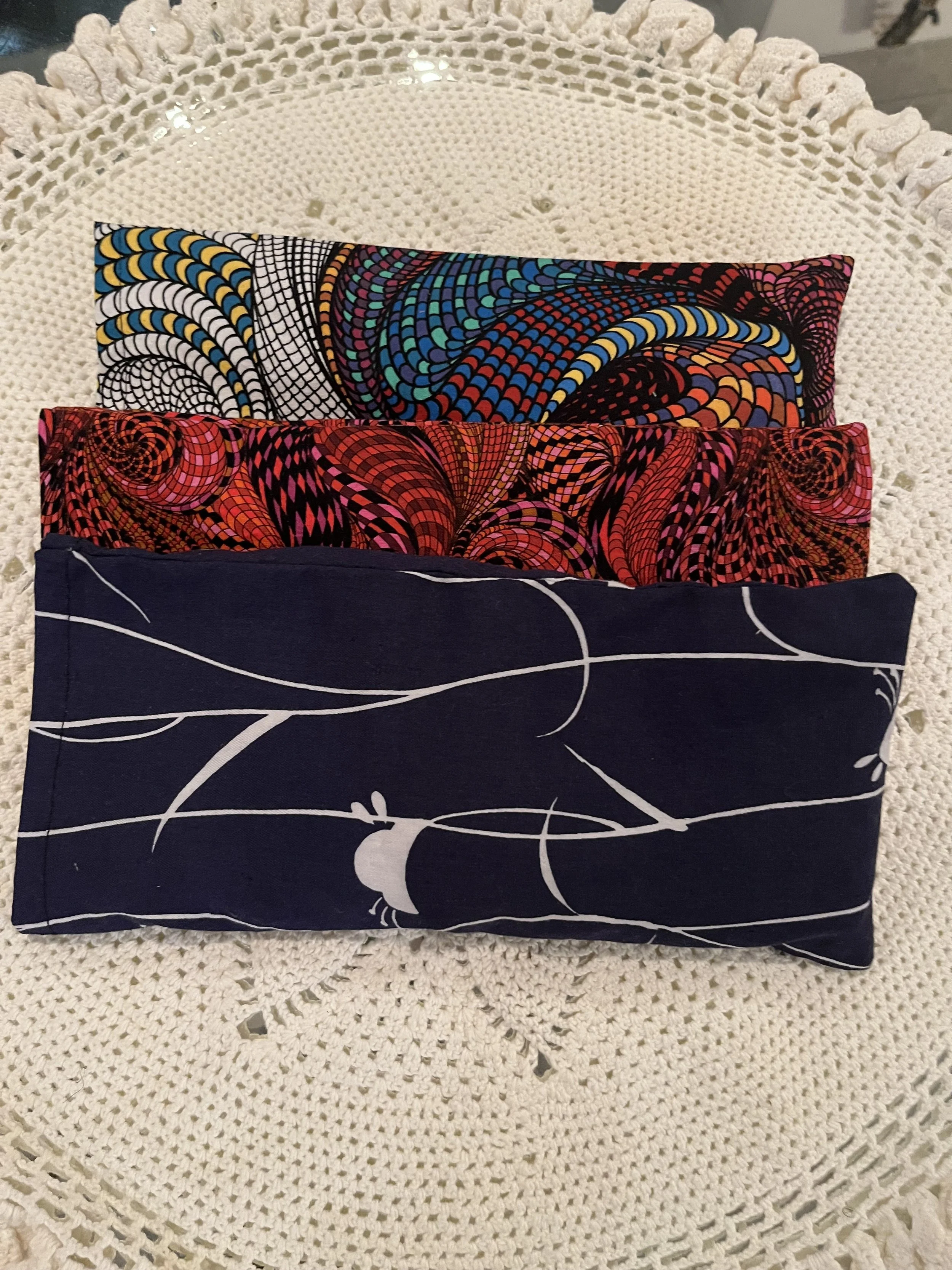 Organic Flaxseed Eye Pillows w. Guided Meditation  (Unscented)