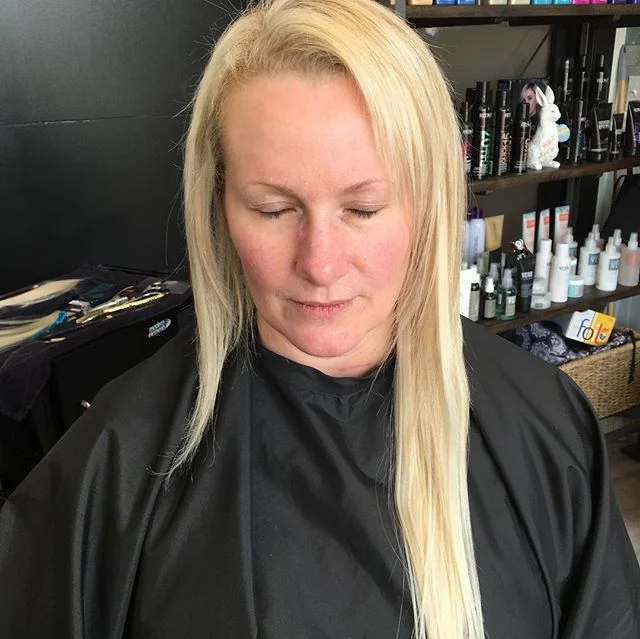 Loved the outcome of my clients tape in hair extensions today.... She left feeling fabulous!#houseofhairwc# hairshophairextensions#extensions