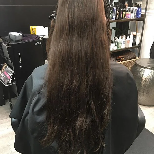 Beautiful balayage on this cute babe! She was a happy girl!#houseofhairwc #balayage #multitones