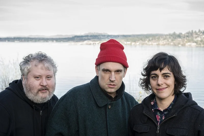 Elaborating on notes from the PNW with ( from left ) Dave, Matt and Rachel; photographed by Nathan Place.