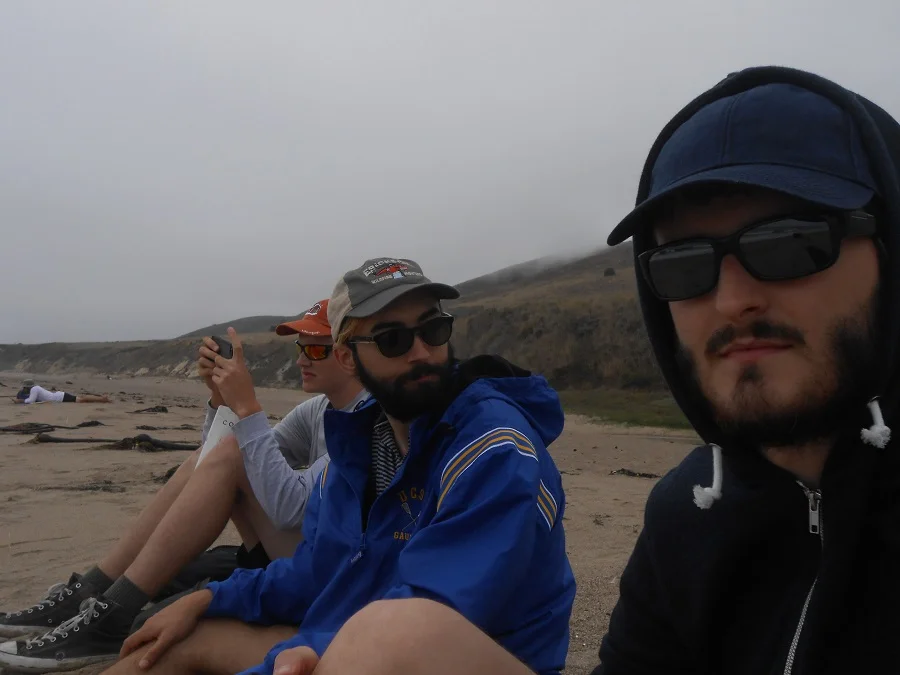Hanging on the beach with Baseball Gregg’s Sam & Luca; press photo courtesy of the artists.