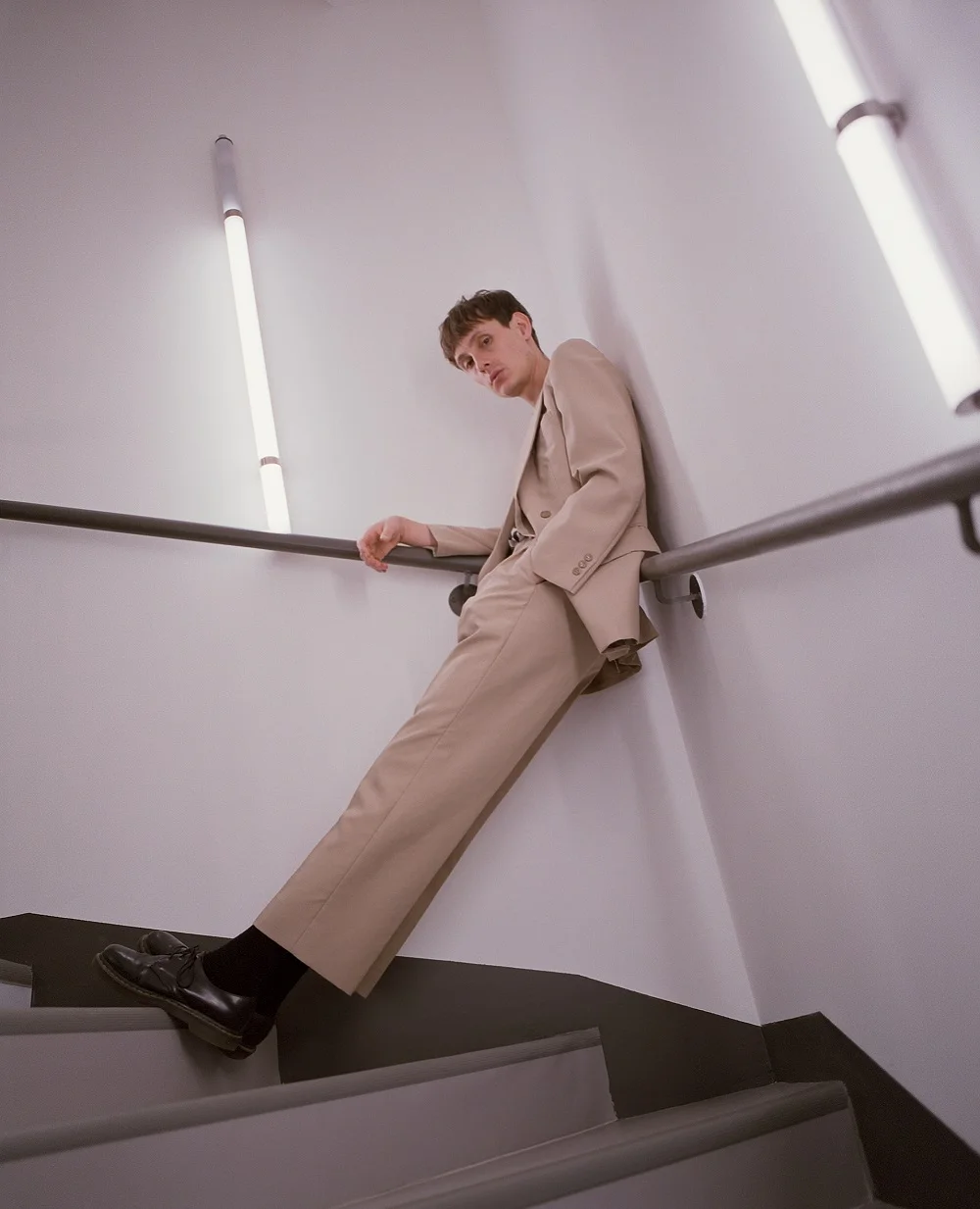 Ascending up the staircase with Marble Arch’s Yann Le Razavet. (©Benoit Drouet/press photo)