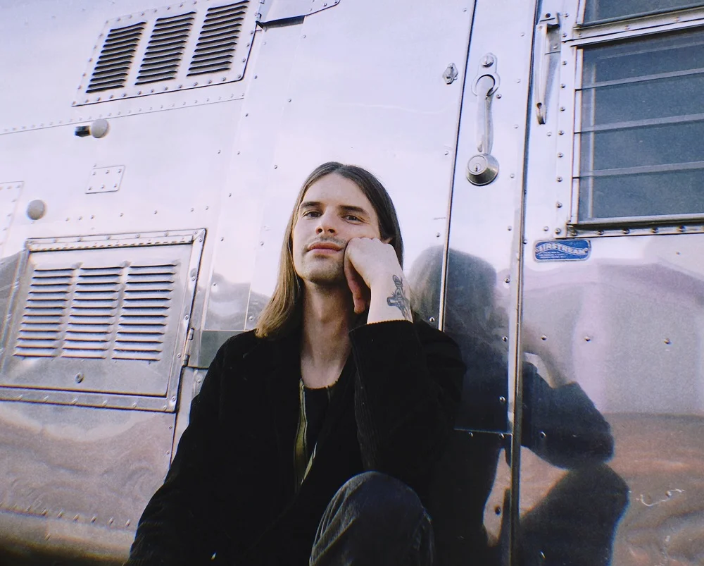 Sitting for a moment of pause in front of the Airstream with Fort Worth’s own Jake Paleschic; photographed by Kyndra DelRosso.