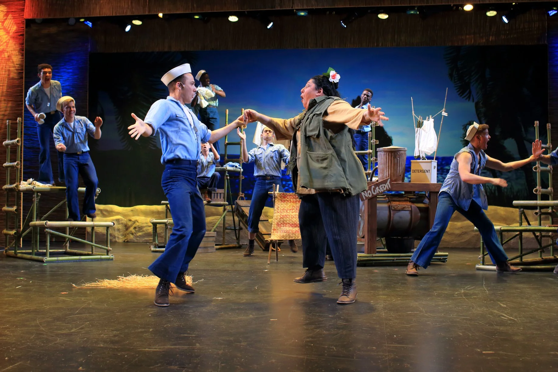 Dancing with Cody Marshall in South Pacific (Flat Rock Playhouse 2019)