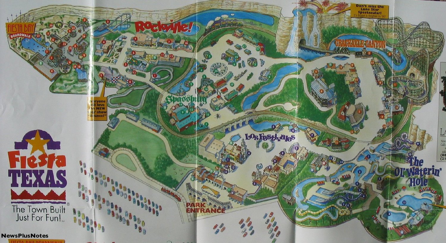 Past Park Maps Six Flags Fiesta Texas Sfft Source
