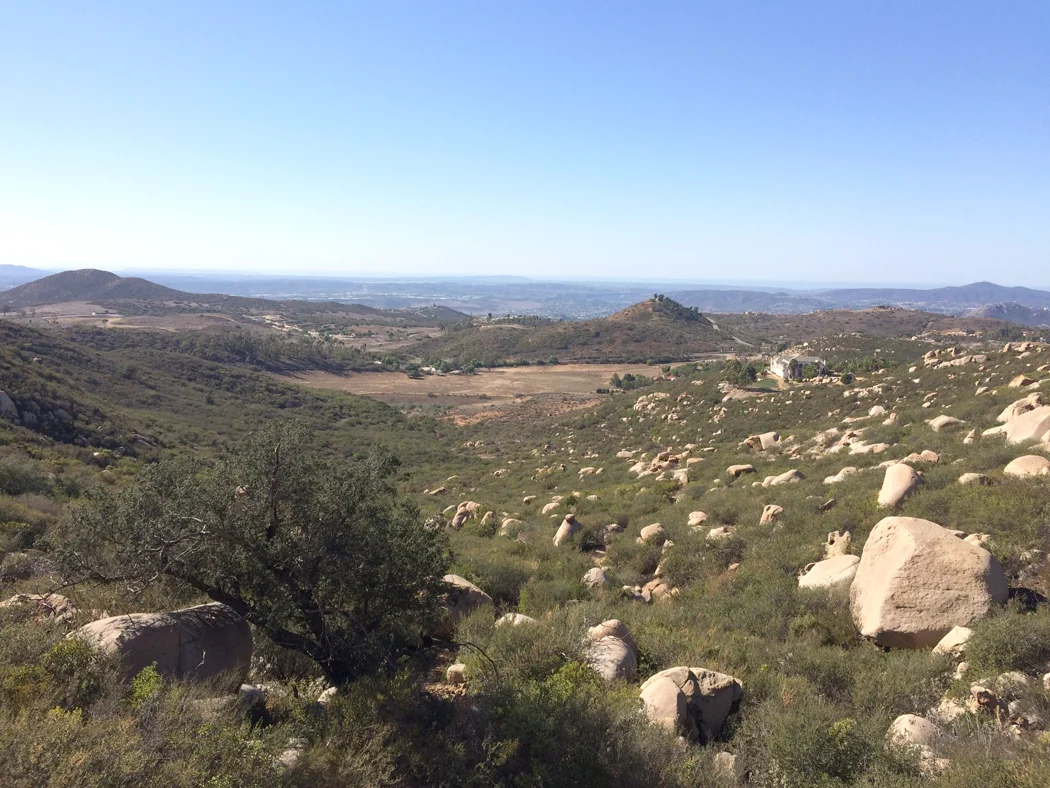 Table Rock offers a view of the ocean in the distance. 