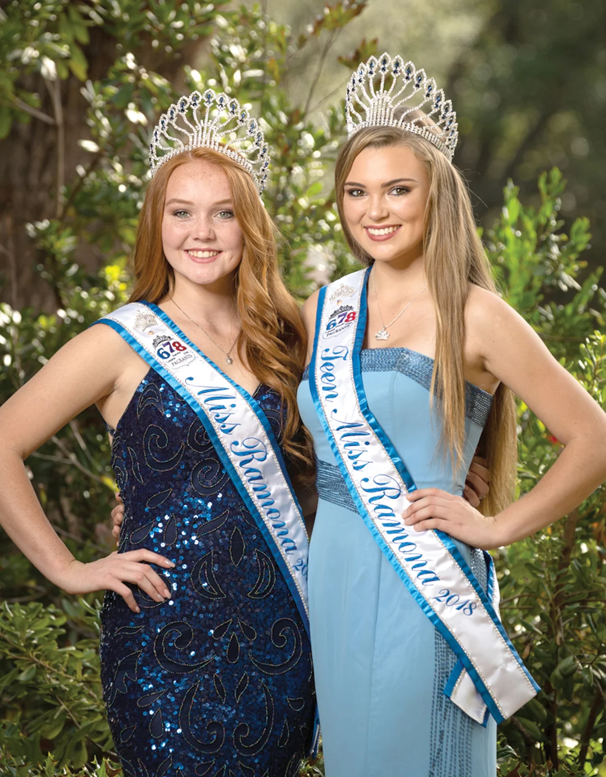 Miss Ramona 2018 Megan Kelly, left, and Teen Miss Ramona 2018 Makenna Hyland. Photo by Rob Riingen Photography