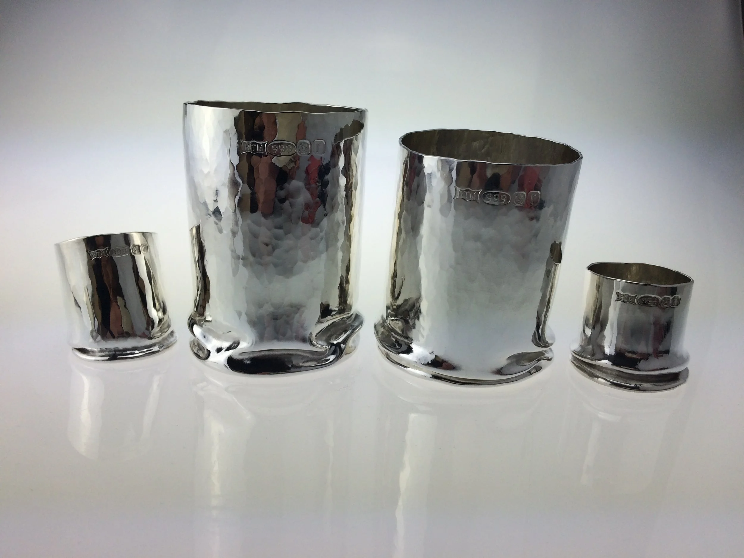  Beakers and ‘shot’ glasses before gold plating 