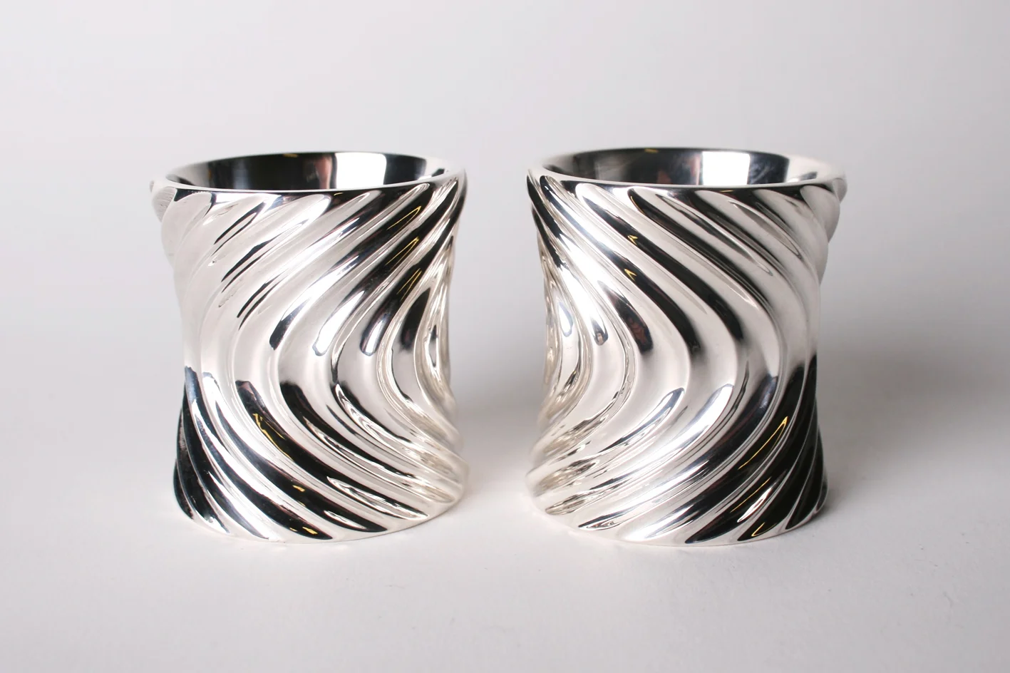 Napkin rings, 3D printed and cast