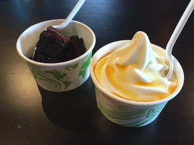 Warm Brownies &amp; Vanilla Fiasco Gelato Soft Serve with Orange Glaze