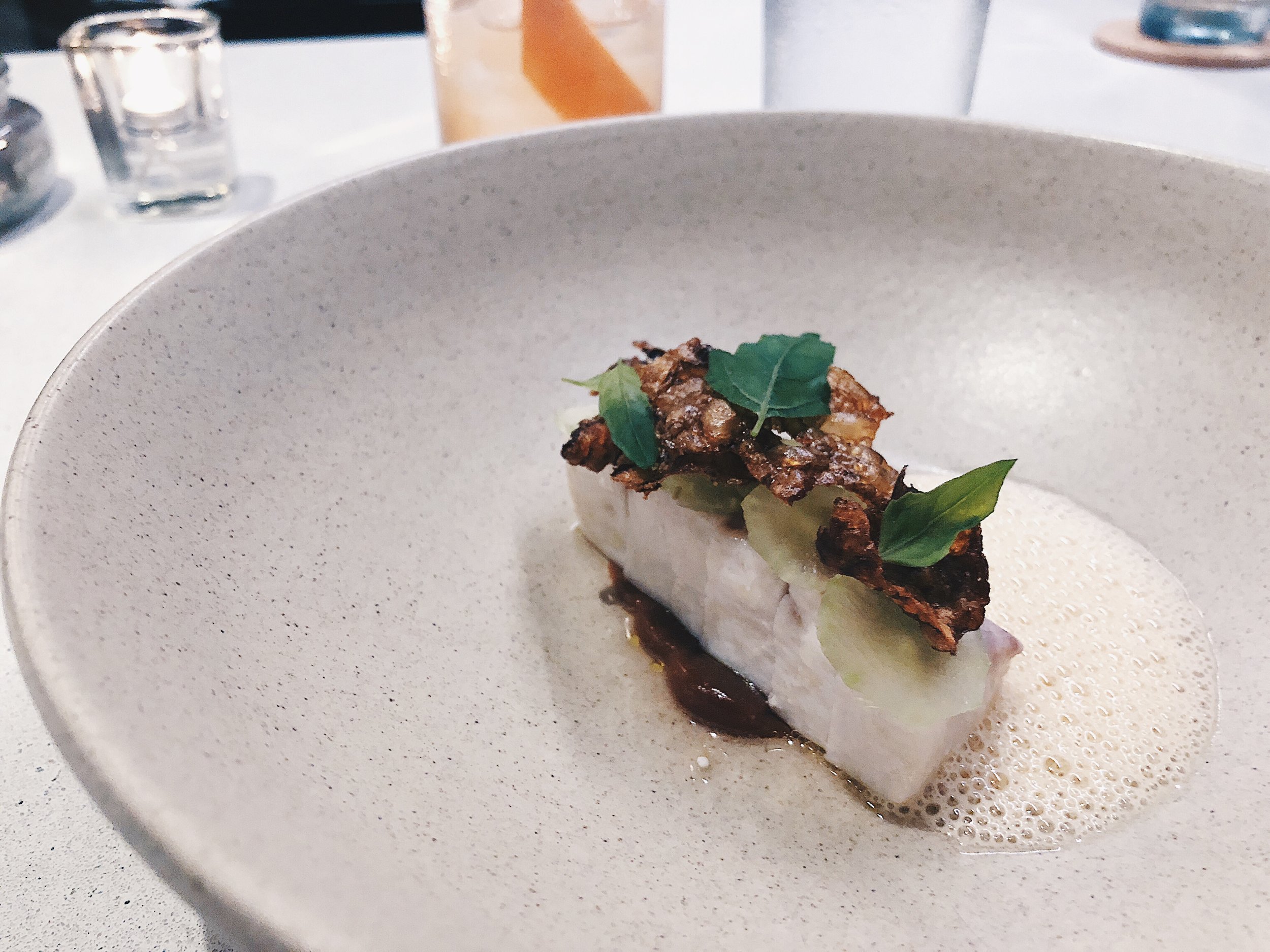 swordfish, sunchoke, celtuce