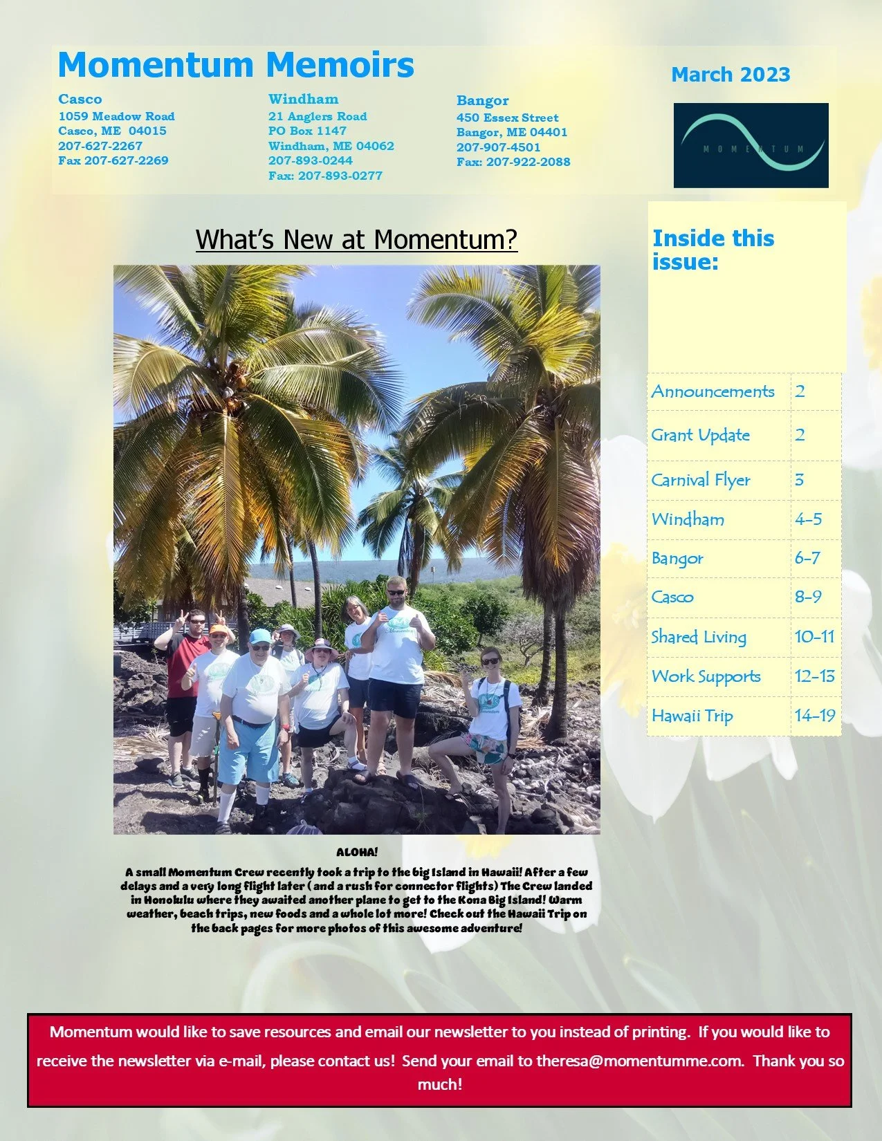 April 2023 Newsletter
