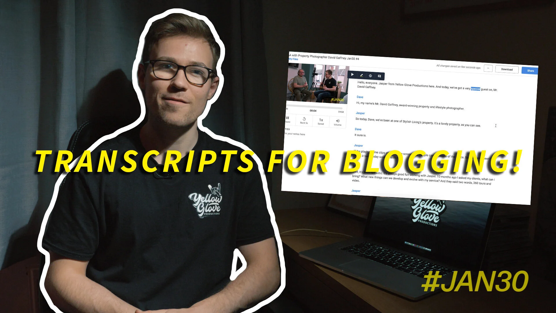 Transcripts for videos: a blogging hack you need to start using! | #Jan30 07