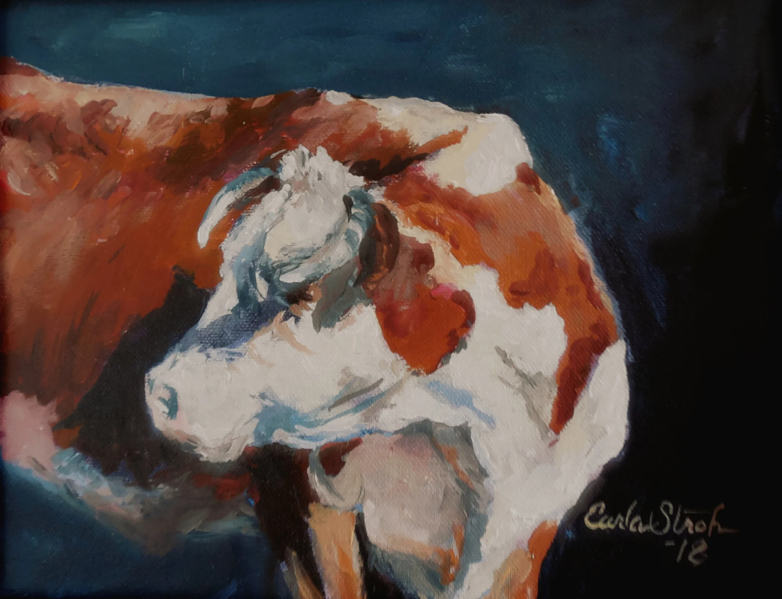 Grandpa's Cow   9x12    $320