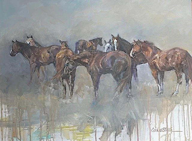 Old Friends Like Book Ends 18x24 $1300