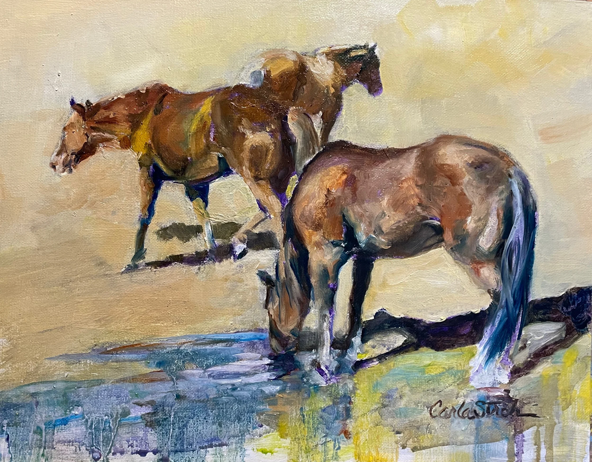 Taking The Waters oil 11x14  $550