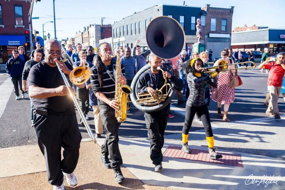 The Cherokee Street Jazz Crawl passes the gallery each November