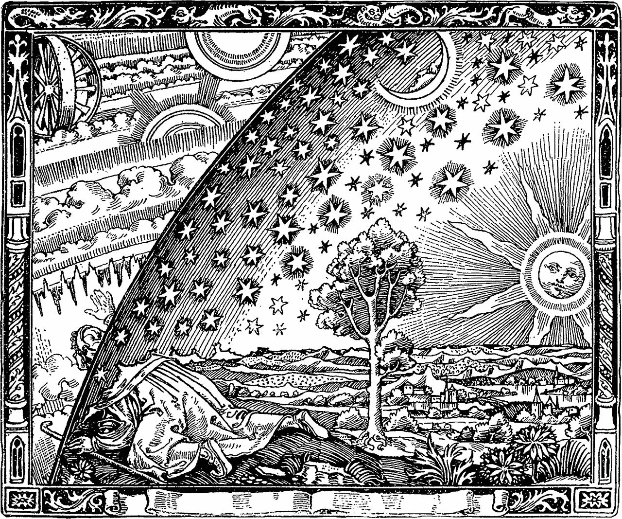 Kuva: Tuntemattoman taiteilijan Flammarion Engraving 1800-luvulta.