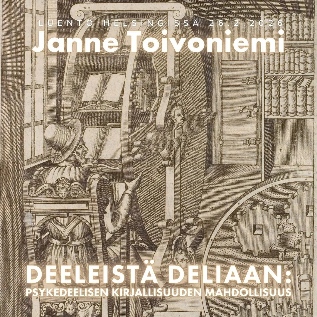Luentotapahtuma Helsingissä: Deeleistä deliaan – psykedeelisen kirjallisuuden mahdollisuus (Janne Toivoniemi)