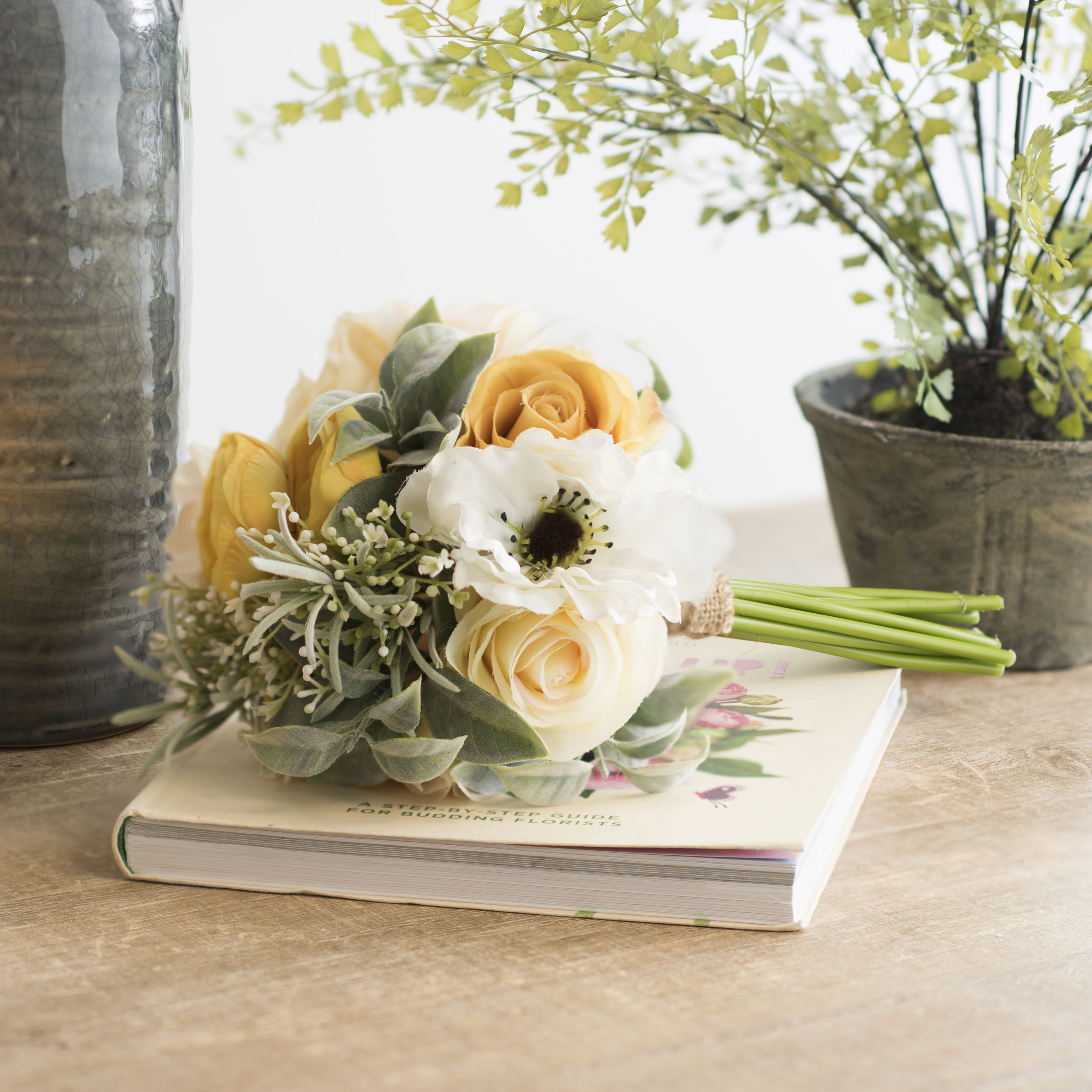 Kirkland's - Yellow Lamb's Ear and Anemone Mixed Bouquet